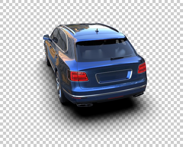 Realista SUV aislado en el fondo ilustración de renderización 3D