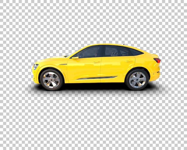 Realista SUV aislado en el fondo ilustración de renderización 3D