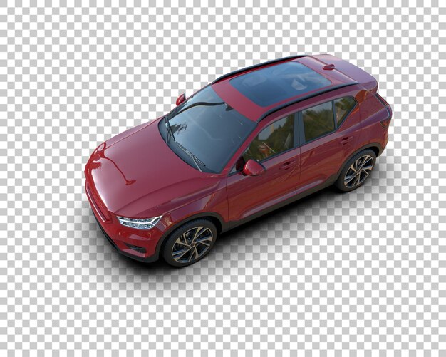 Realista SUV aislado en el fondo ilustración de renderización 3D