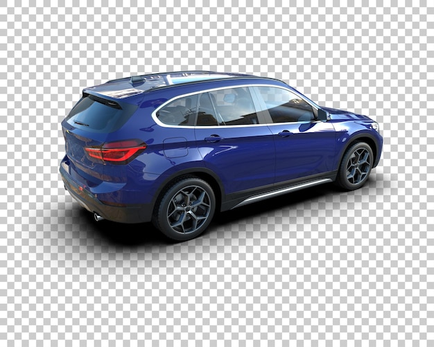 Realista SUV aislado en el fondo ilustración de renderización 3D