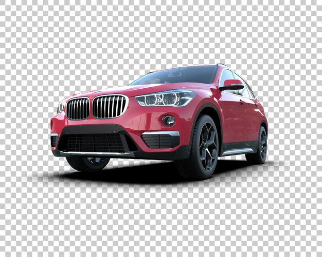 Realista SUV aislado en el fondo ilustración de renderización 3D