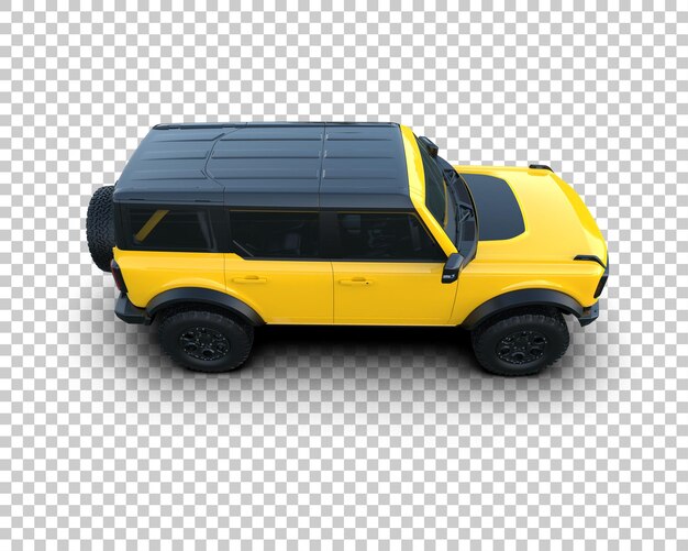Realista SUV aislado en el fondo ilustración de renderización 3D