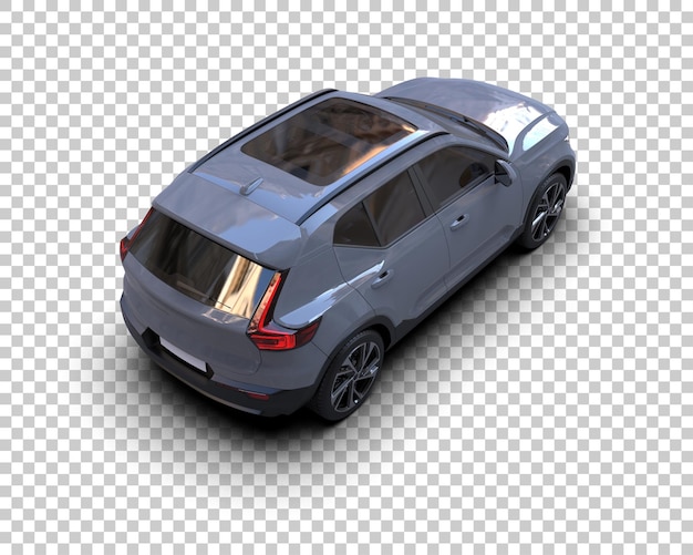 Realista SUV aislado en el fondo ilustración de renderización 3D