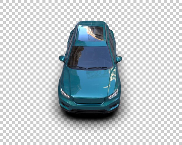 Realista SUV aislado en el fondo ilustración de renderización 3D