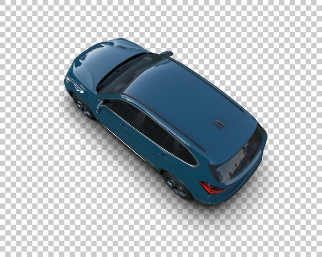 Realista SUV aislado en el fondo ilustración de renderización 3D