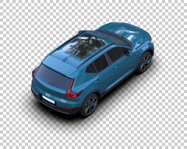 Realista SUV aislado en el fondo ilustración de renderización 3D
