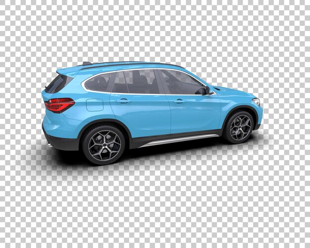 Realista SUV aislado en el fondo ilustración de renderización 3D