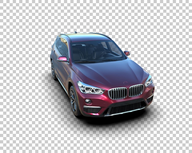 Realista SUV aislado en el fondo ilustración de renderización 3D