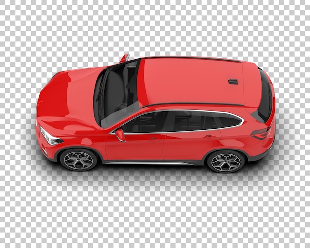 Realista SUV aislado en el fondo ilustración de renderización 3D