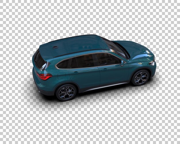 Realista SUV aislado en el fondo ilustración de renderización 3D