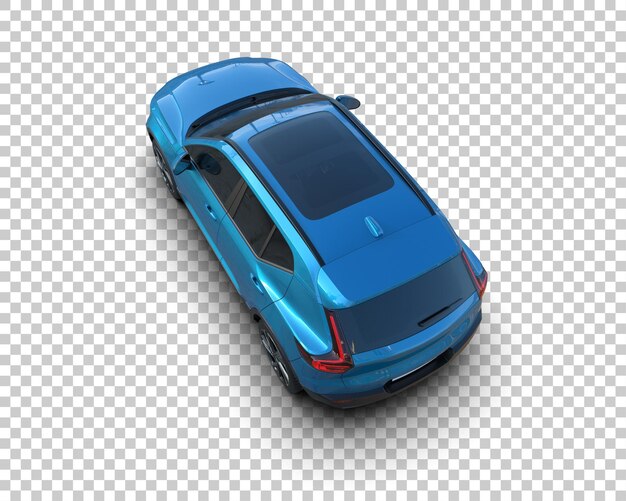 Realista SUV aislado en el fondo ilustración de renderización 3D