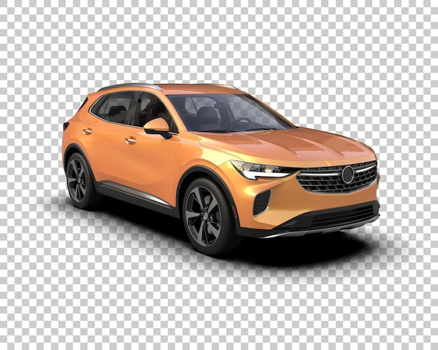 Realista SUV aislado en el fondo ilustración de renderización 3D