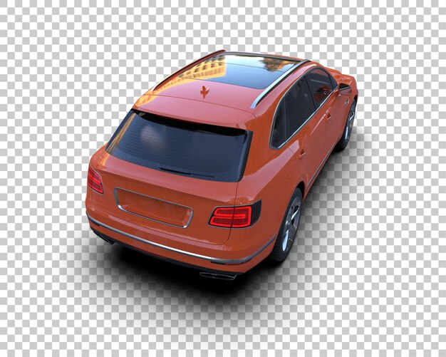 Realista SUV aislado en el fondo ilustración de renderización 3D