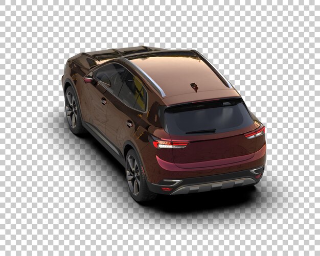 Realista SUV aislado en el fondo ilustración de renderización 3D