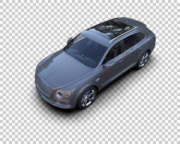 Realista SUV aislado en el fondo ilustración de renderización 3D