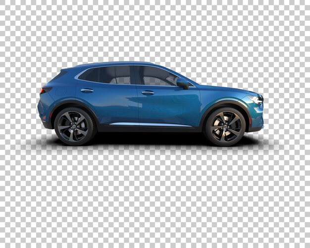 Realista SUV aislado en el fondo ilustración de renderización 3D
