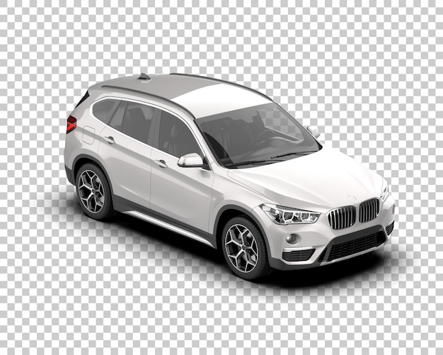 Realista SUV aislado en el fondo ilustración de renderización 3D