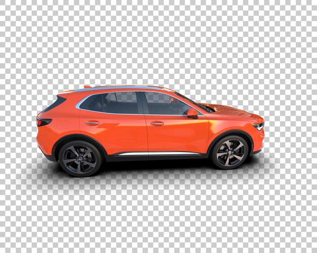 Realista SUV aislado en el fondo ilustración de renderización 3D