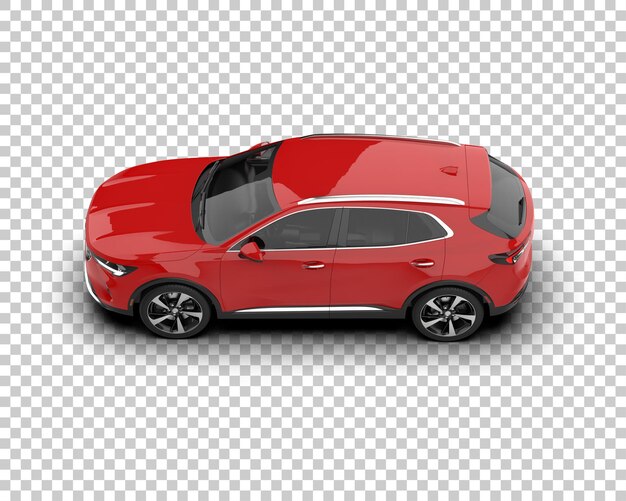 Realista SUV aislado en el fondo ilustración de renderización 3D