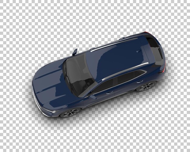 Realista SUV aislado en el fondo ilustración de renderización 3D