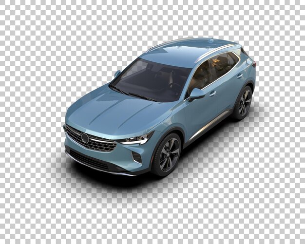 Realista SUV aislado en el fondo ilustración de renderización 3D
