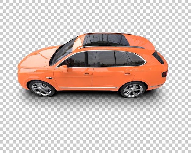 Realista SUV aislado en el fondo ilustración de renderización 3D