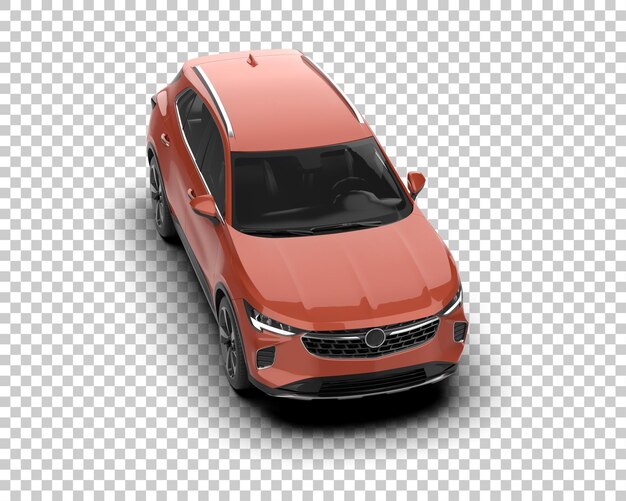 Realista SUV aislado en el fondo ilustración de renderización 3D