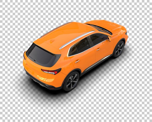 Realista SUV aislado en el fondo ilustración de renderización 3D