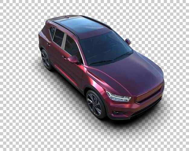 Realista SUV aislado en el fondo ilustración de renderización 3D