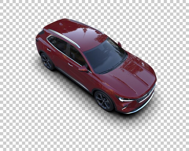 Realista SUV aislado en el fondo ilustración de renderización 3D