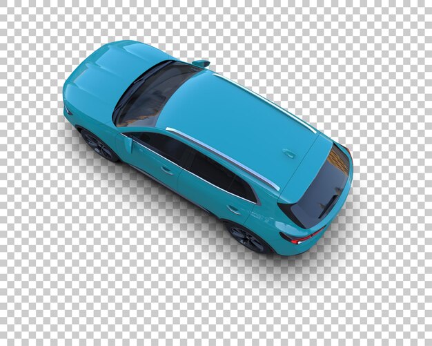 Realista SUV aislado en el fondo ilustración de renderización 3D