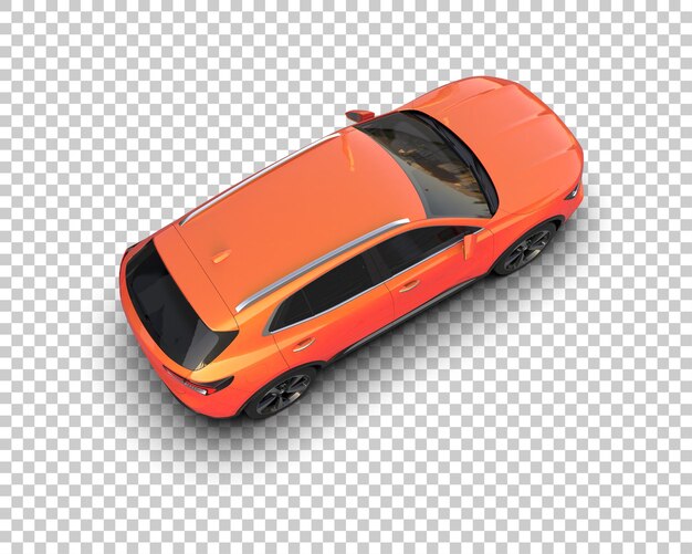 Realista SUV aislado en el fondo ilustración de renderización 3D