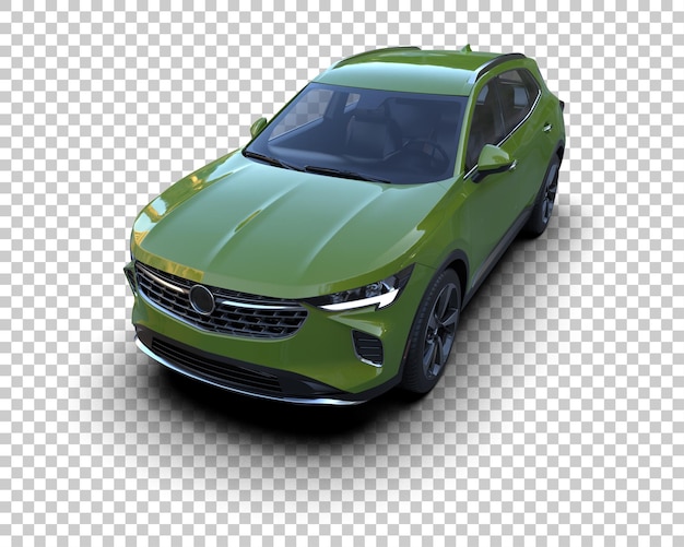 Realista SUV aislado en el fondo ilustración de renderización 3D