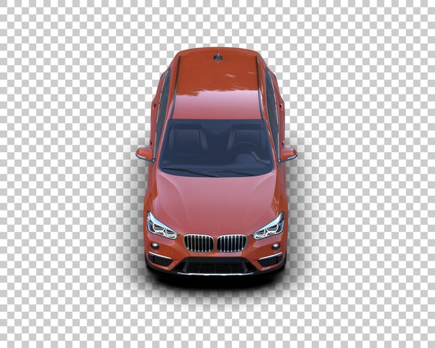 Realista SUV aislado en el fondo ilustración de renderización 3D
