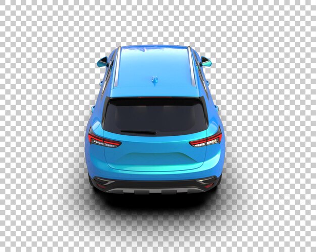 Realista SUV aislado en el fondo ilustración de renderización 3D