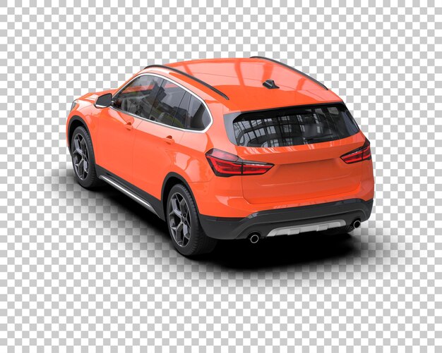 Realista SUV aislado en el fondo ilustración de renderización 3D