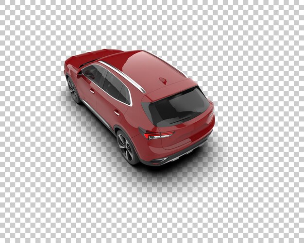 Realista SUV aislado en el fondo ilustración de renderización 3D