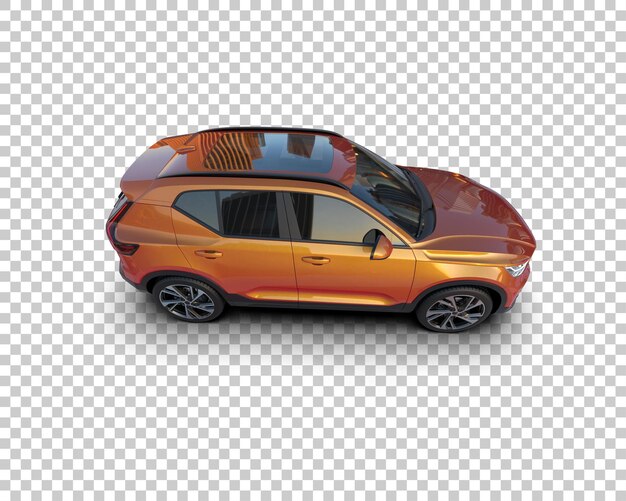 Realista SUV aislado en el fondo ilustración de renderización 3D
