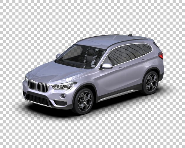 Realista SUV aislado en el fondo ilustración de renderización 3D