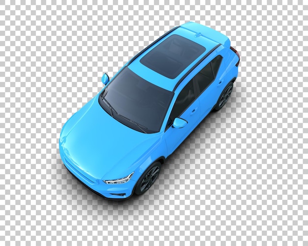 Realista SUV aislado en el fondo ilustración de renderización 3D