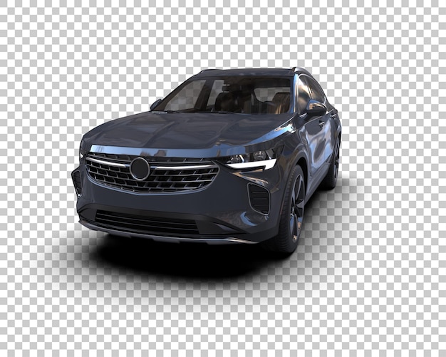 Realista SUV aislado en el fondo ilustración de renderización 3D