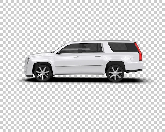Realista SUV aislado en el fondo ilustración de renderización 3D