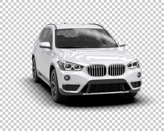 Realista SUV aislado en el fondo ilustración de renderización 3D