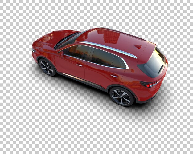 Realista SUV aislado en el fondo ilustración de renderización 3D