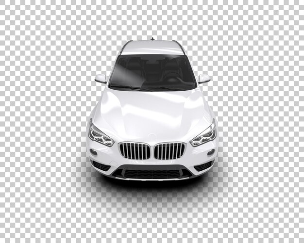 Realista SUV aislado en el fondo ilustración de renderización 3D