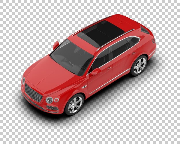 Realista SUV aislado en el fondo ilustración de renderización 3D