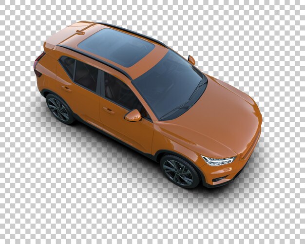 Realista SUV aislado en el fondo ilustración de renderización 3D