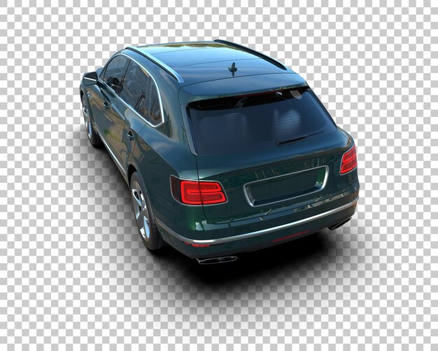 Realista SUV aislado en el fondo ilustración de renderización 3D