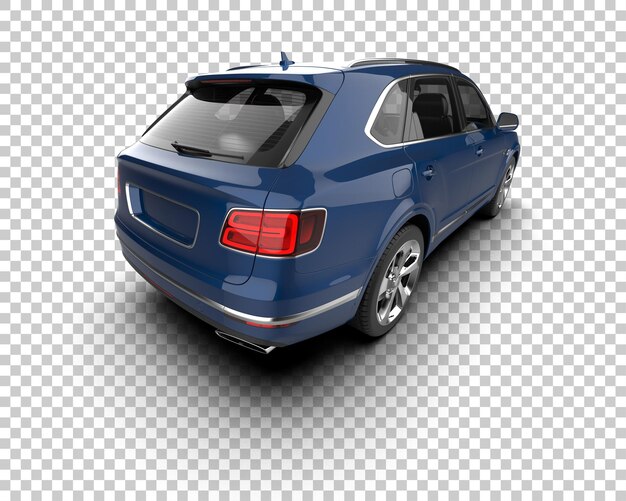 Realista SUV aislado en el fondo ilustración de renderización 3D