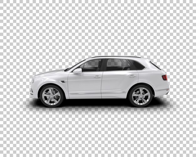 Realista SUV aislado en el fondo ilustración de renderización 3D